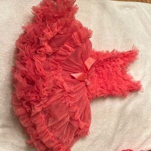 Popatu Orange Sparkle Ruffled dress